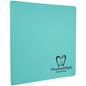 Personalized Teal Laserable Leatherette 3 Ring Binder with 1 Slant D Rings