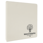 Personalized White Laserable Leatherette 3 Ring Binder with 1 Slant D Rings