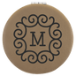 Personalized Light Brown Leatherette Compact Mirror - Leatherette