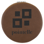 Personalized Dark Brown Leatherette Compact Mirror - Leatherette