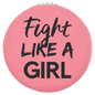 Personalized Pink Leatherette Compact Mirror - Leatherette
