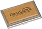 Personalized Metal/Wood Business Card Case - Wood