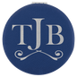 Personalized Blue/Silver Leatherette Compact Mirror - Leatherette