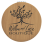 Personalized Bamboo Leatherette Compact Mirror - Leatherette