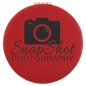 Personalized Red Leatherette Compact Mirror - Leatherette