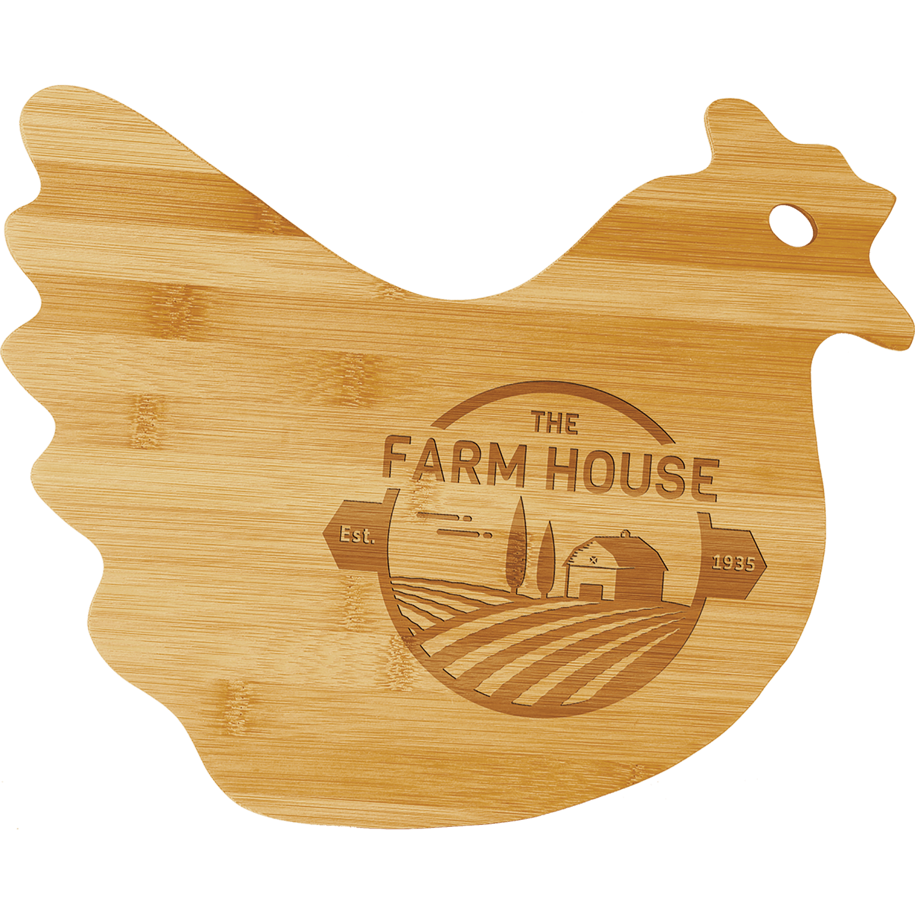 Custom Bamboo Hen Cutting Board