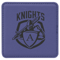 Custom Purple Leatherette Square Coaster - Leatherette