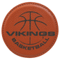 Custom Basketball Leatherette Round Coaster - Leatherette