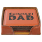 Custom Basketball Leatherette Square 6 Coaster Set - Leatherette