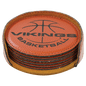 Custom Basketball Leatherette Round 6 Coaster Set - Leatherette