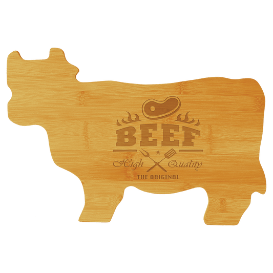 Custom Bamboo Cow Cutting Board