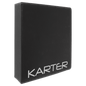 Personalized Black/Silver Leatherette 3-Ring Binder with 2 Slant D Rings - Leather