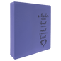 Personalized Purple Leatherette 3-Ring Binder with 2 Slant D Rings - Leather