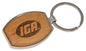 Oval Silver/Wood Personalized Keychain - Wood