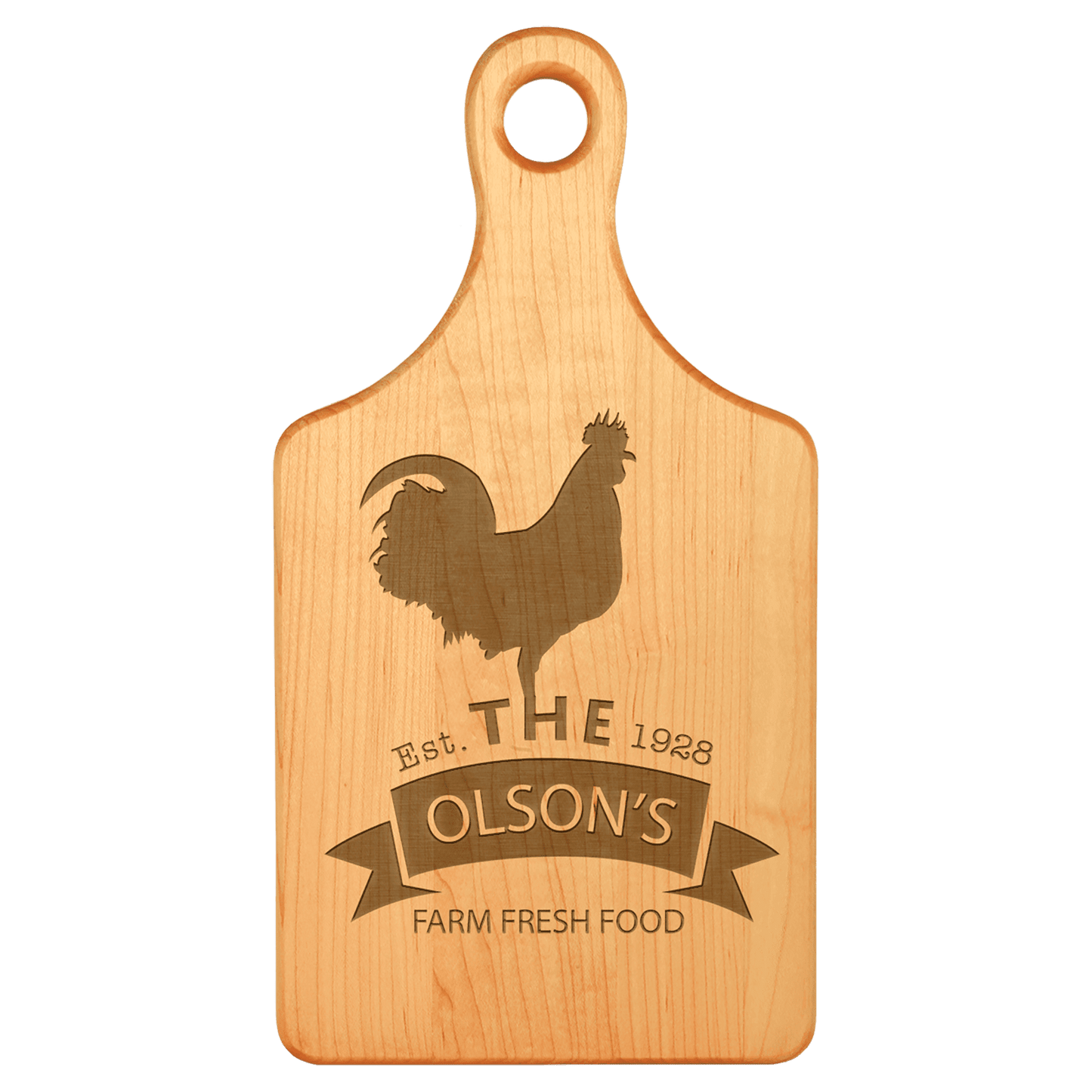 Custom Maple Paddle Shaped Cutting Board