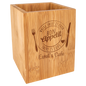 Personalized Bamboo Utensil Holder