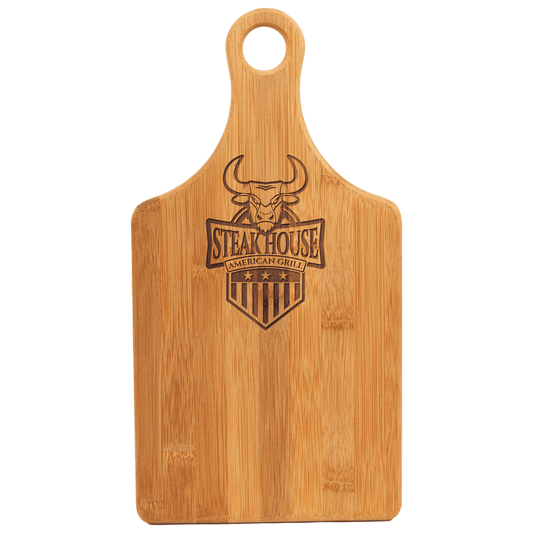 Custom Bamboo Paddle Shaped Cutting Board