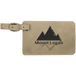 Personalized Light Brown Leatherette Luggage Tag - Leatherette