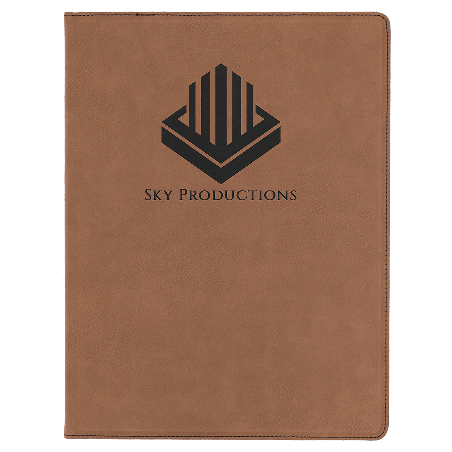 Personalized Dark Brown Leatherette Portfolio - Leatherette