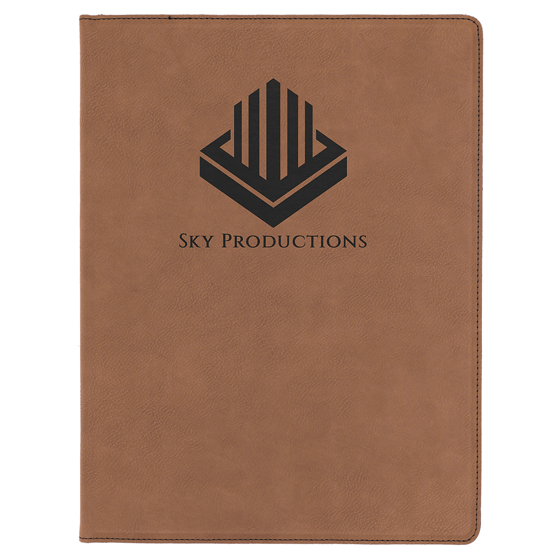 Personalized Dark Brown Leatherette Portfolio - Leatherette