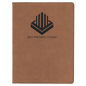 Personalized Dark Brown Leatherette Portfolio - Leatherette