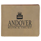 Personalized Light Brown Leatherette Bifold Wallet - Leatherette