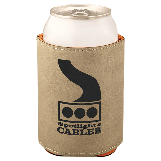 Custom Light Brown Leatherette Beverage Holder - Leatherette