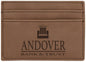 Personalized Dark Brown Leatherette Wallet Clip - Leatherette