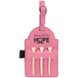 Personalized Pink Leatherette Golf Bag Tag with Wooden Tees - Leatherette