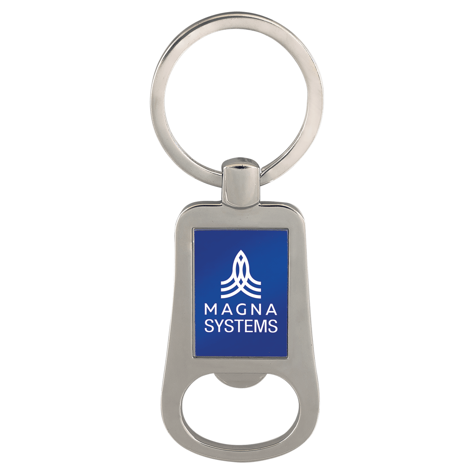 Blue Personalized Bottle Opener Keychain