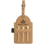 Personalized Bamboo Leatherette Golf Bag Tag with Wooden Tees - Leatherette