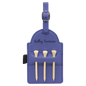 Personalized Purple Leatherette Golf Bag Tag with Wooden Tees - Leatherette