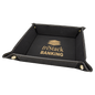 Personalized Black/Gold Leatherette Snap Up Tray - Leatherette