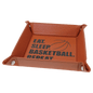 Personalized Basketball Leatherette Snap Up Tray - Leatherette