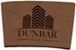 Dark Brown Leatherette Custom Mug Sleeve - Leatherette