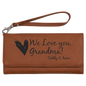 Personalized Fawhide Leatherette Wallet with Strap - Leatherette