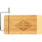 Custom Two-Tone Bamboo Cutting Board with Metal Cheese Cutter