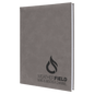 Personalized Gray Leatherette Journal - Leatherette