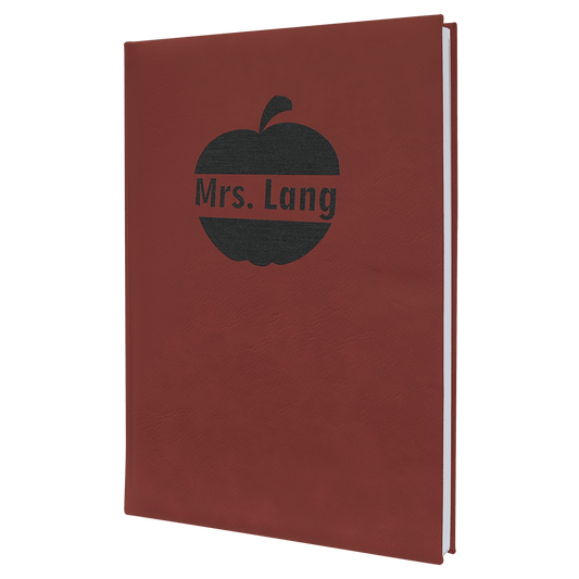 Personalized Rose Leatherette Journal - Leatherette