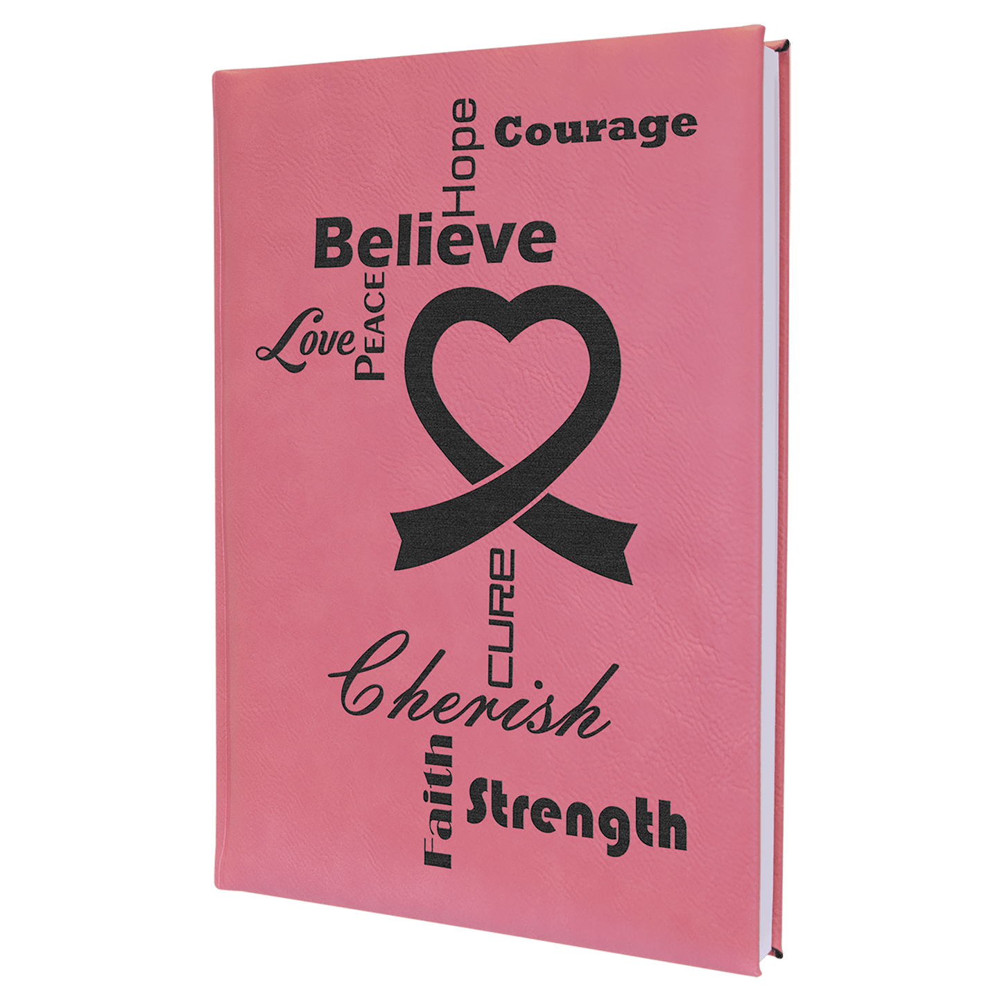 Personalized Pink Leatherette Journal - Leatherette
