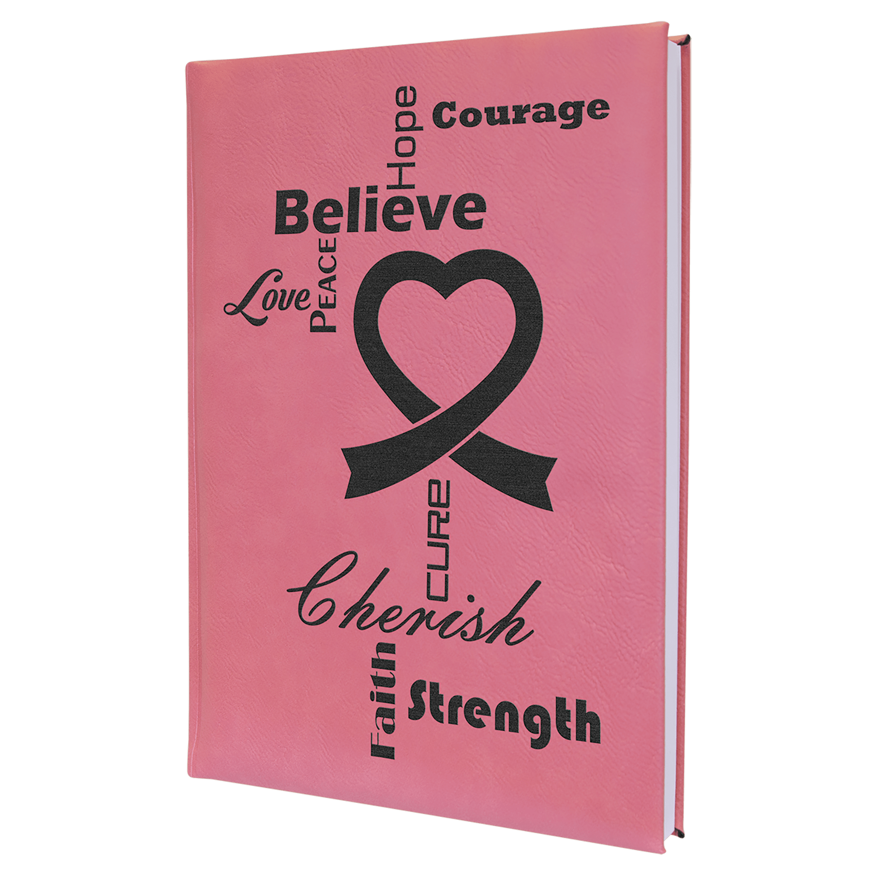 Personalized Pink Leatherette Journal - Leatherette