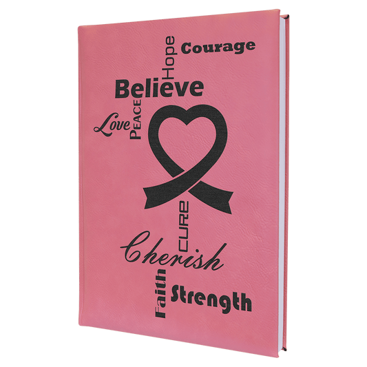 Personalized Pink Leatherette Journal - Leatherette