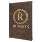 Personalized Rustic/Gold Leatherette Journal - Leatherette