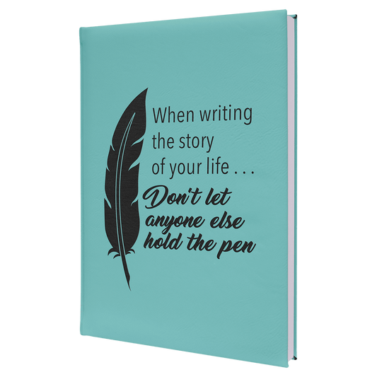 Personalized Teal Leatherette Journal - Leatherette
