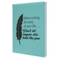 Personalized Teal Leatherette Journal - Leatherette