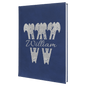 Personalized Blue/Silver Leatherette Journal - Leatherette