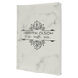 Personalized White Marble Leatherette Journal - Leatherette