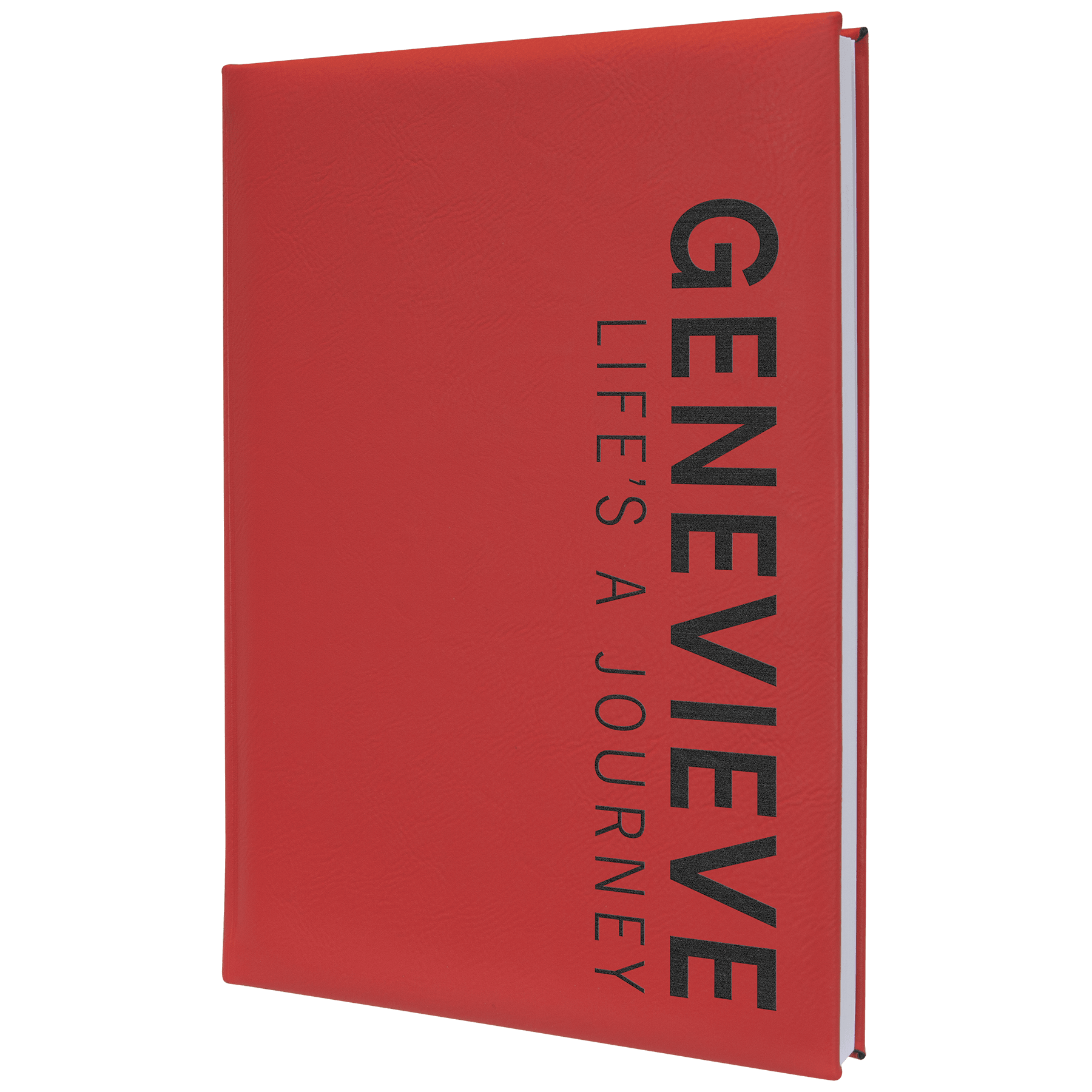 Personalized Red Leatherette Journal - Leatherette
