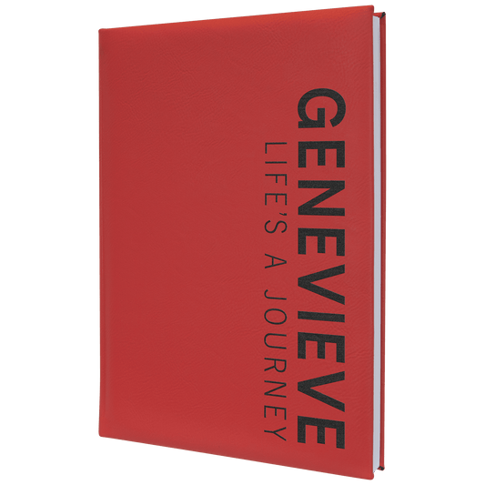 Personalized Red Leatherette Journal - Leatherette