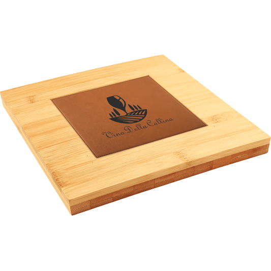 Personalized Bamboo Trivet with 4 1/4 x 4 1/4 Insert Area
